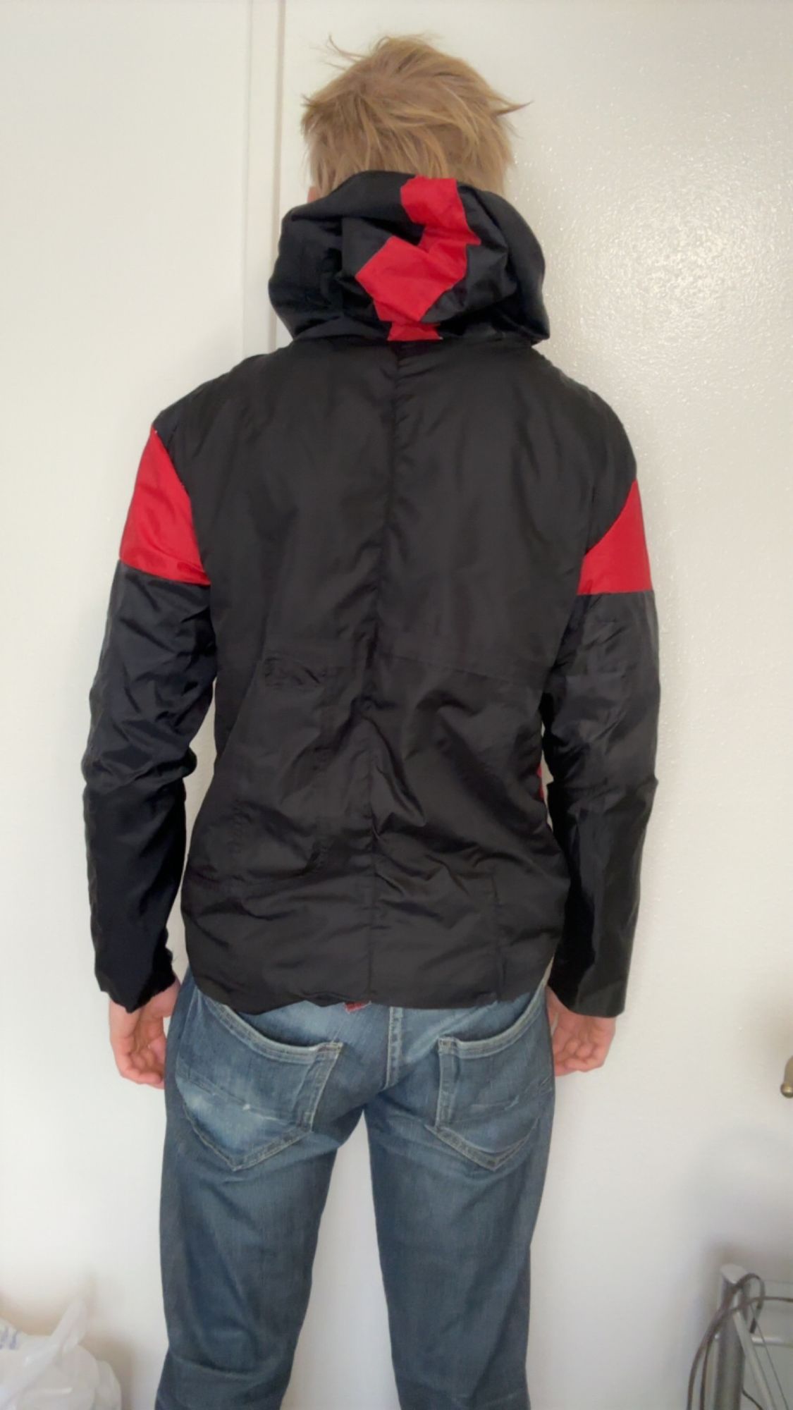 Rain jacket, three-quarter view